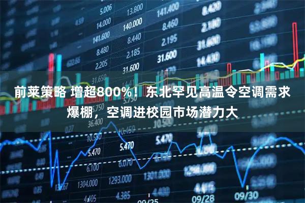 前莱策略 增超800%！东北罕见高温令空调需求爆棚，空调进校园市场潜力大